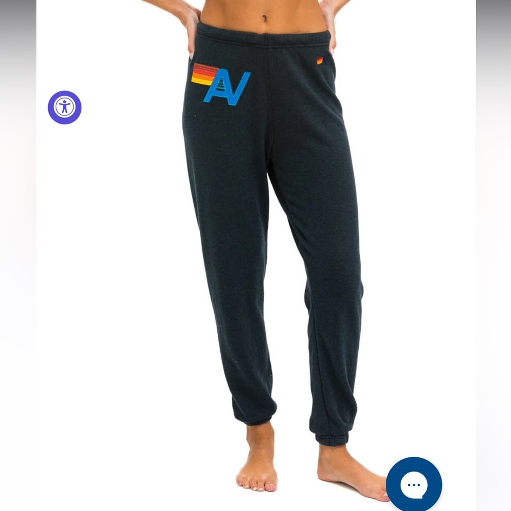 Aviator Nation Logo Stitch Sweatpants Charcoal